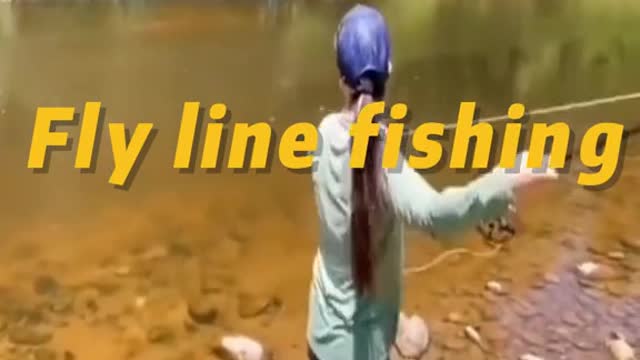 Fly line fishing