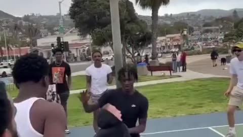 He is tuff ‼️ (via mikey_2026/IG h/t @overtime) #basketball #pickup #buckets #tuff