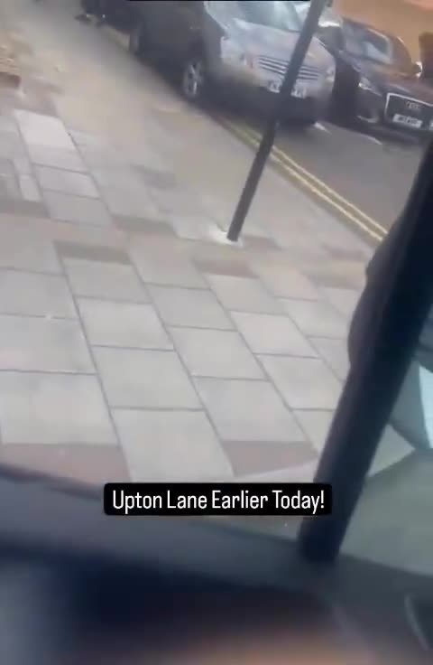 The religion of peace doing their usual peaceful things outside mosque in Newham, London yesterday.