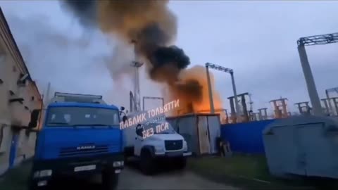 EMERGENCY Substation In Russia Burns Down