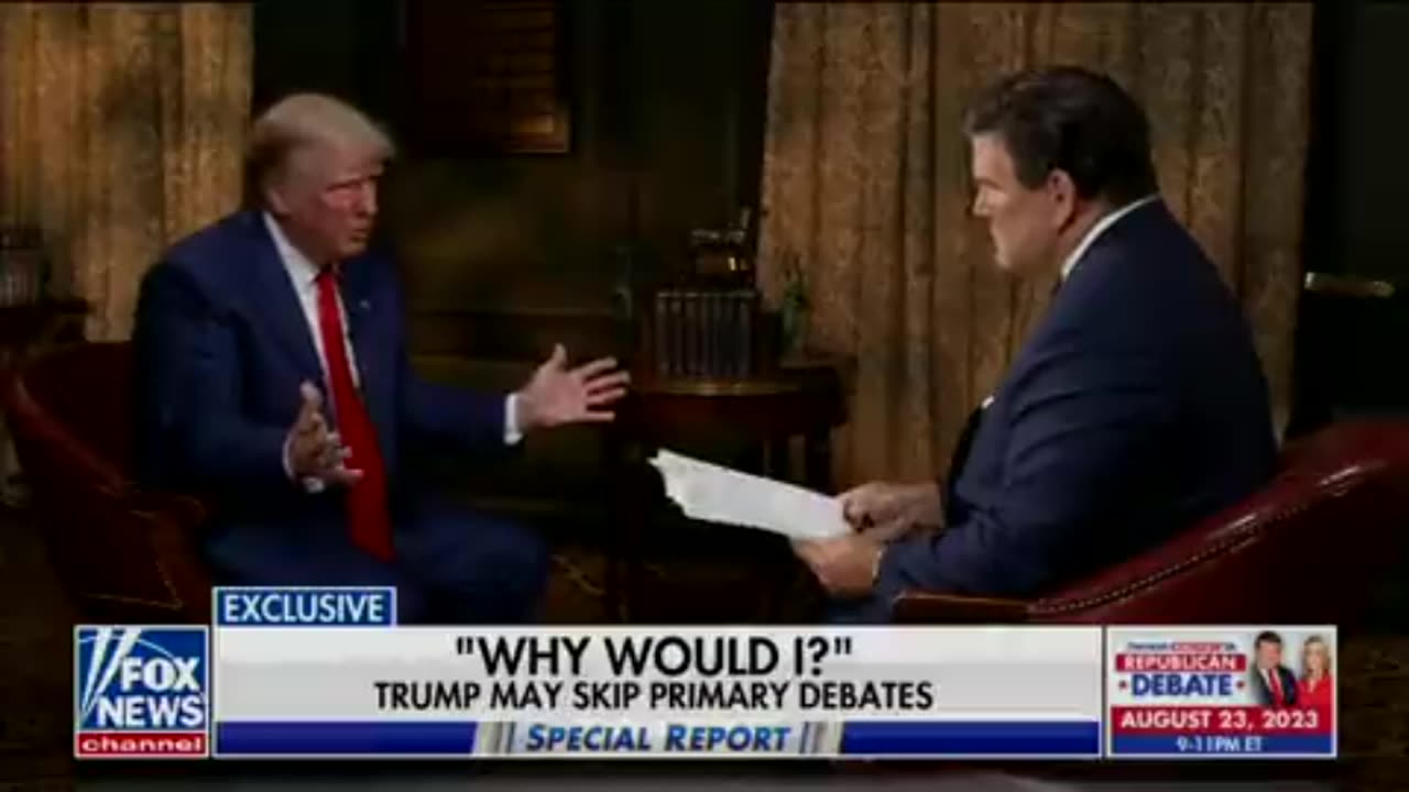 Donald Trump Sneaks in “JFK Jr.” RedPill Live on Bret Baier Special Report