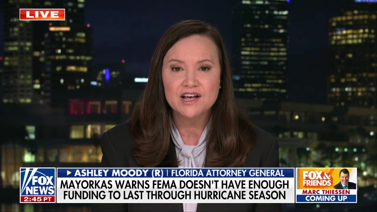 Ashley Moody Shreds Mayorkas' Comment on FEMA Funds