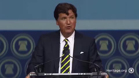 TUCKER SPEECH AT HERITAGE FOUNDATION PRIOR TO LEAVING FOX NEWS