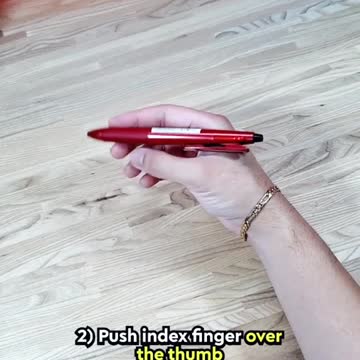 Light Yagami's pen trick from Death Note tutorial! ☠️📓 Trick name Full Tap