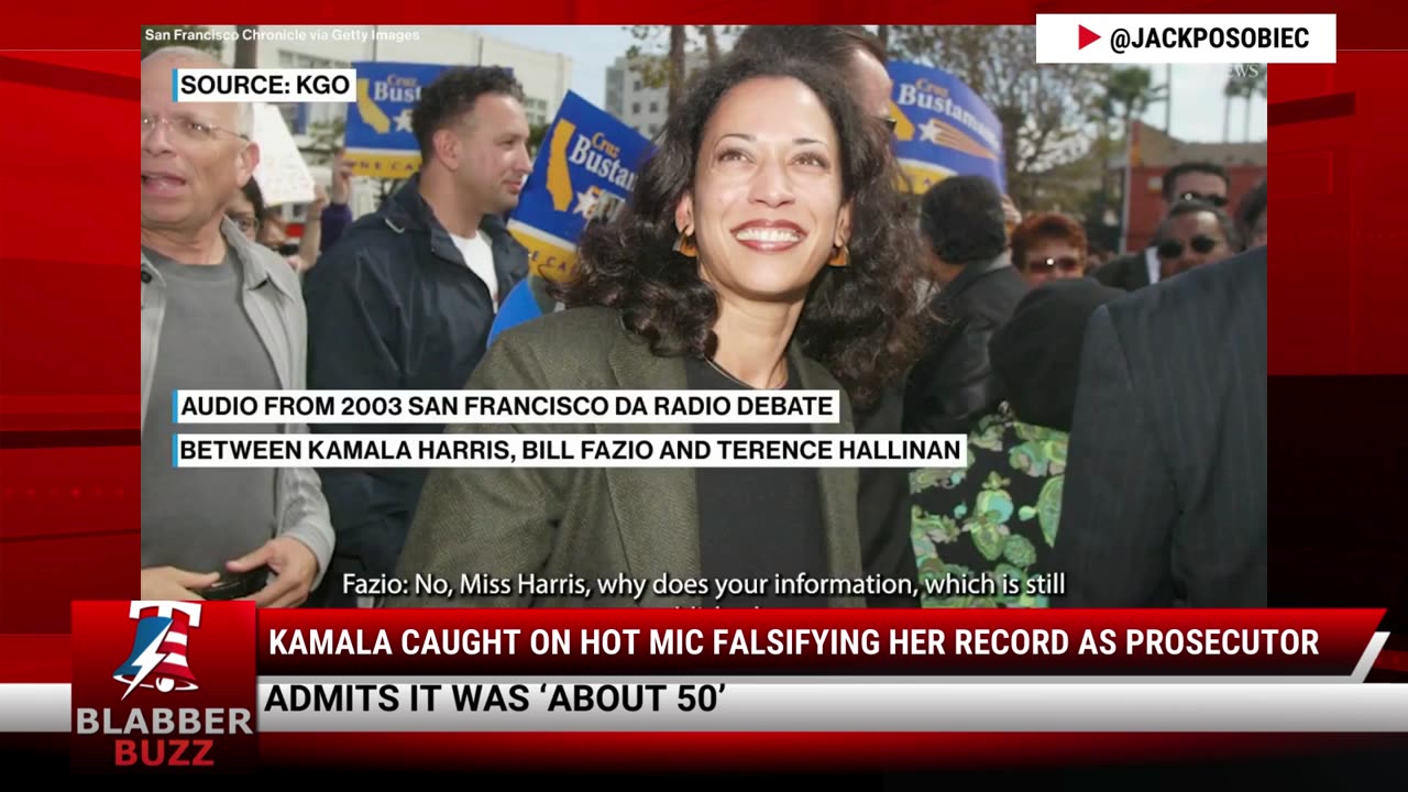 Kamala Caught On Hot Mic Falsifying Her Record As Prosecutor