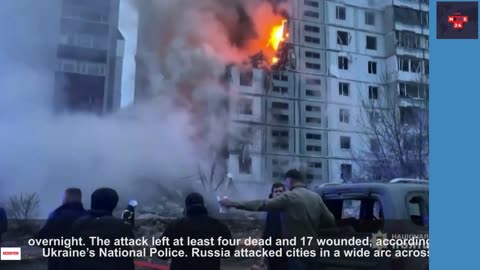 Rescue efforts underway after Russian missile hits apartment block in Uman, Ukraine