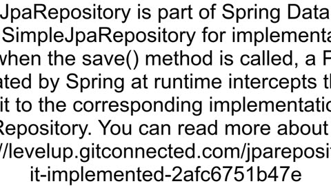 How does the JPA repository implementation get created