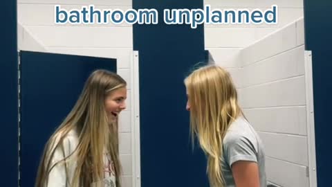 When you and your bsf see-each other in the bathroom unplanned