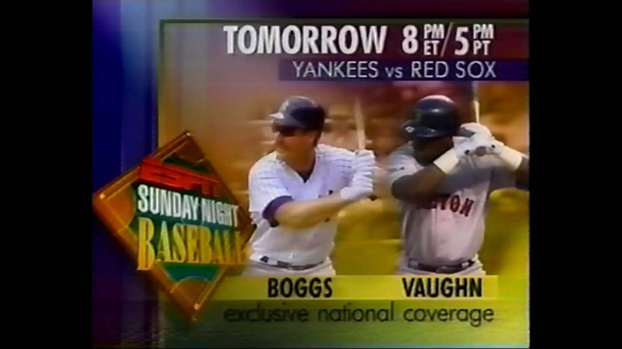 May 22, 1993 - Promo for Yankees - Red Sox Telecast