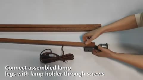 Step by step - How to install Lepower Wood Tripod Floor Lampshade