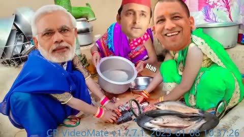 मोदी ने लाया मच्छी अखिलेश ने बनाई मच्छी मछली कॉमेडी मोदी योगी अखिलेश की funny video(1)