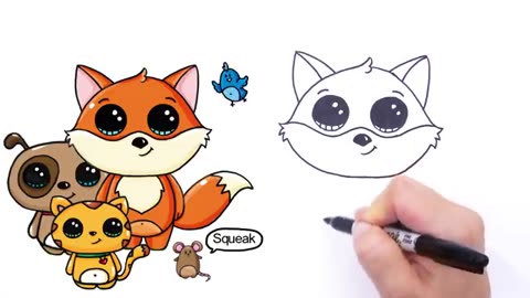 How to Draw a Cartoon Fox Cute and Easy