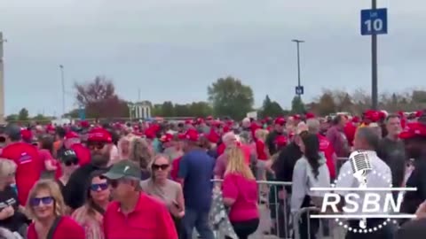 THOUSANDS line up early to see President Trump’s Townhall in Warren, MI