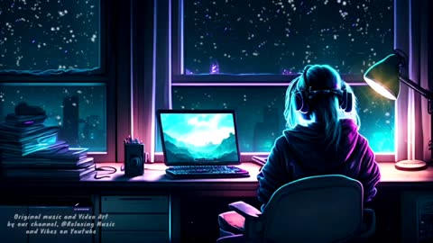 Snowy Night Gaming❄️ Calm Your Anxiety Lofi Hip Hop Trap Mix Study Beats Music 🌨️