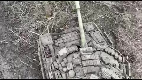 Ukrainian drones dropping various explosives on several Russian tanks