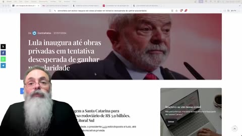 EM DESESPERO, LULA tenta ATÉ INAUGURAR obra da INICIATIVA PRIVADA, mas NADA MELHORA sua APROVAÇÃO