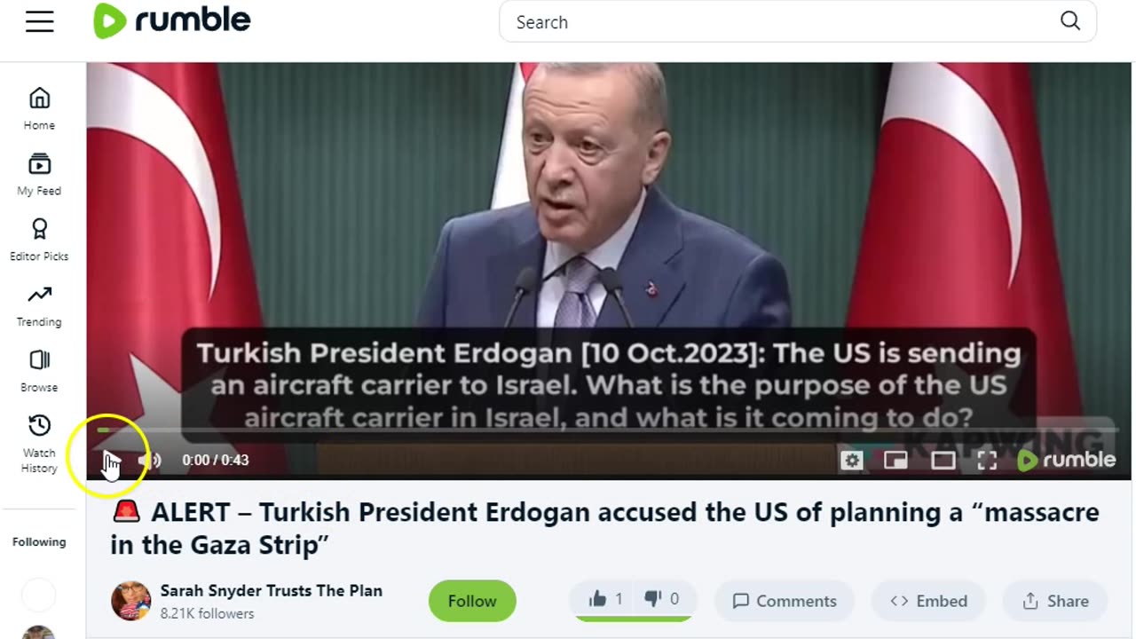 WARNING – Turkish President Erdogan accused the US of planning a “massacre in the Gaza Strip”