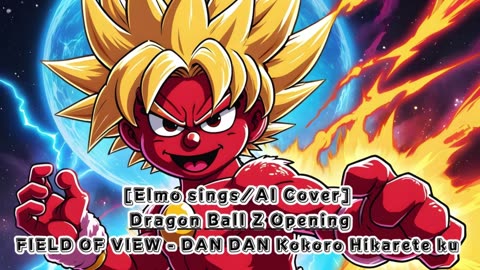 [Elmo sings/AI Cover] Dragon Ball GT Opening FIELD OF VIEW - DAN DAN Kokoro Hikarete ku