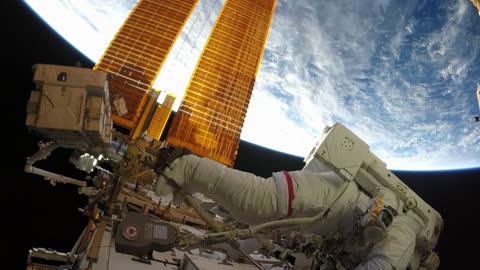 Astronaut records Himself in space with Gopro