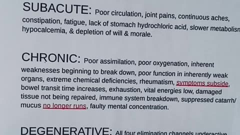 The four stages of disease