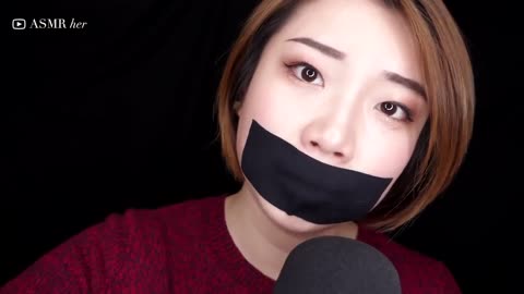 Mouth taping ASMR