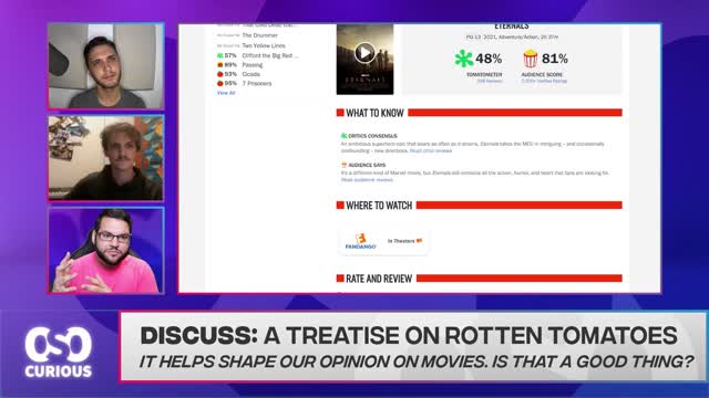 Ep. 8 O'So Curious - Why Do We Trust Rotten Tomatoes? + MARVEL ETERNALS REVIEW