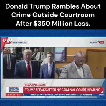 COGNITIVE NIGHTMARE Trump Rambles About Murders Outside Courtroom! Feb 17 2024