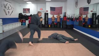 An example of the American Kenpo technique Bear and the Ram