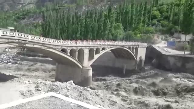 Pakistan bridge swept away by glacier lake outburst