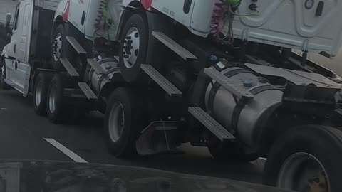 Truck riding a truck