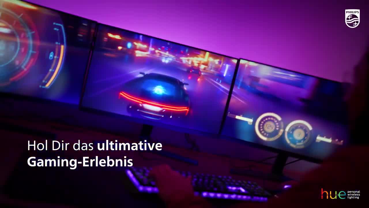 Philips Hue Play Gradient Lightstrip für drei Monitore