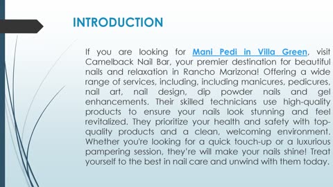 If you are looking for Mani Pedi in Villa Green