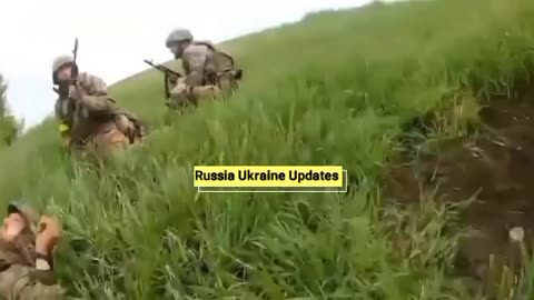 Ukrainian soldiers under Russian fire.