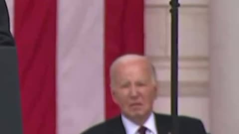 Joe Biden was just caught sleeping at today’s Memorial Day address