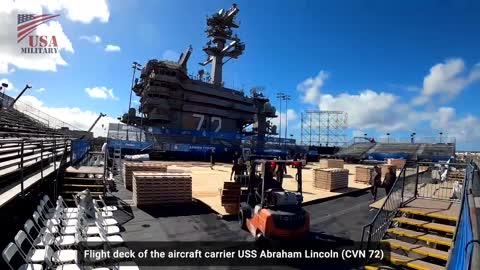 Huge Basketball Court Built on Active Aircraft Carrier