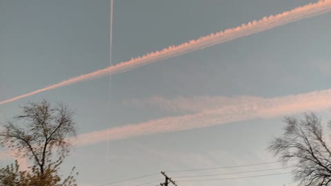 Chemtrails in the sky.