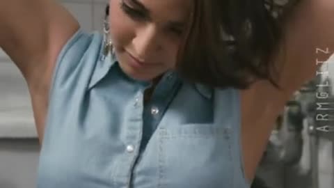 Sexy girl doing her hair