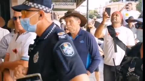 PATRONS hold the line at Bar Wunder in Toowoomba QLD refusing to back down to Police.