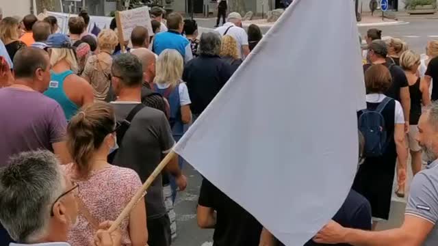 Narbonne, France: Vaccine Passport Protests August 21, 2021