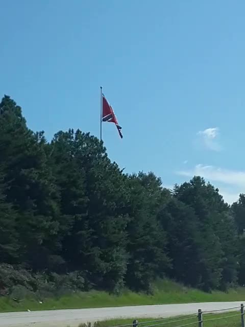 Rebel flag flying in the Fall y'all