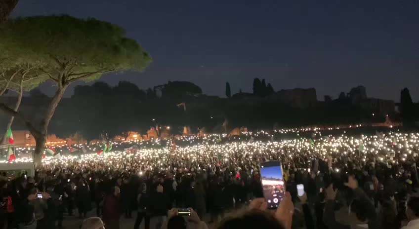 Vaccine protests Rome Italy