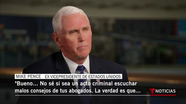 Mike Pence habla sobre el rol de Trump en el asalto al Capitolio | Noticias Telemundo