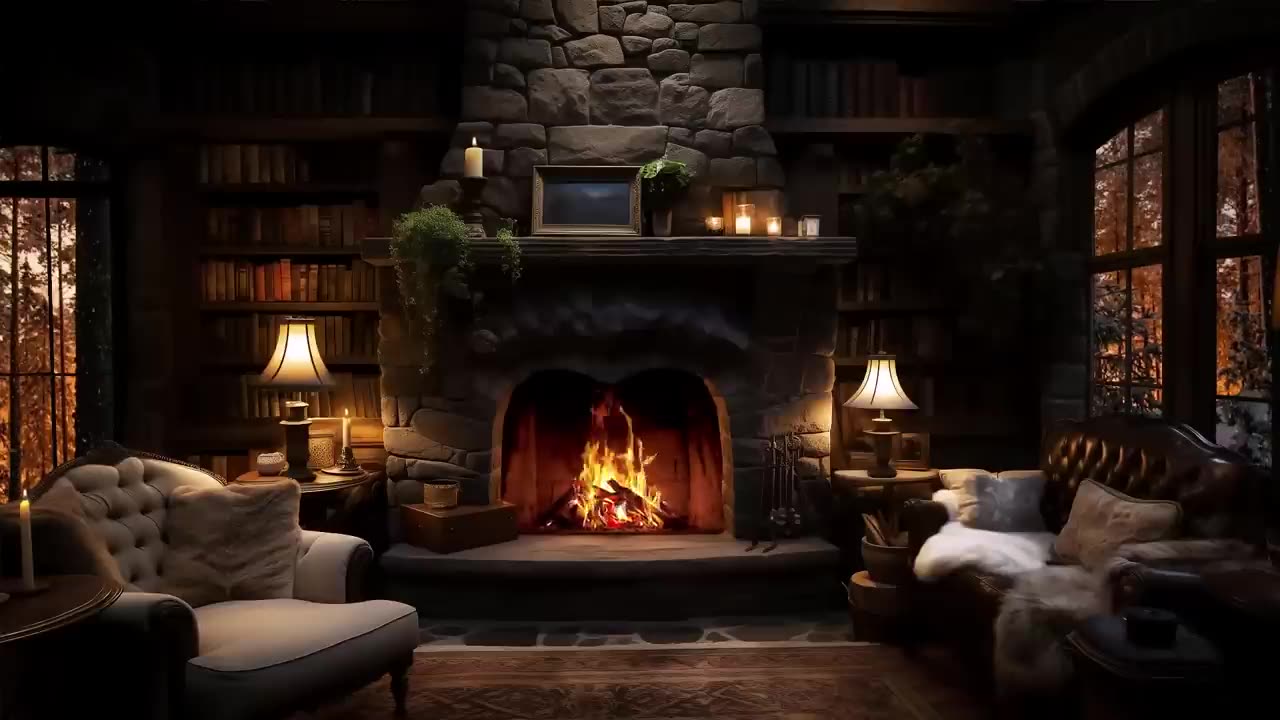 🔥Wintertime Whispers: Deep Sleep Instantly with Fireplace Sounds | ASMR