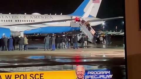 Biden delegation arrival in Warsaw