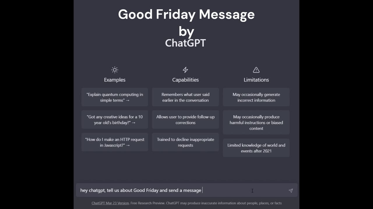 ChatGPTsays: Understanding Good Friday and a Message for Good Friday 2023