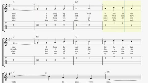 I Walk the Line Guitar Tabs