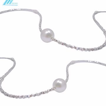 Perfect gemstone Necklace Single Pearl choker Pearl Solitaire White Fresh Water Pearl07