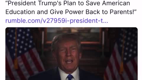 President Trump - Give power back to the parents