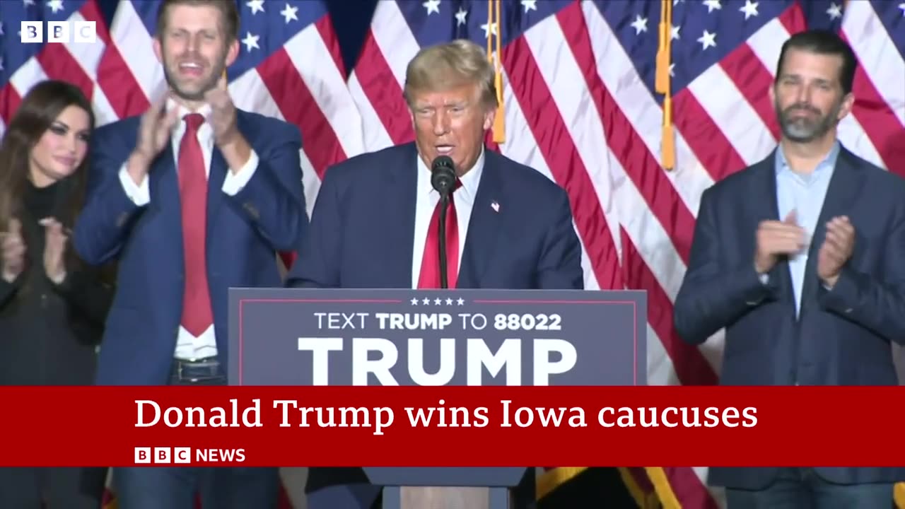 Donald Trump wins Iowa caucuses | BBC News