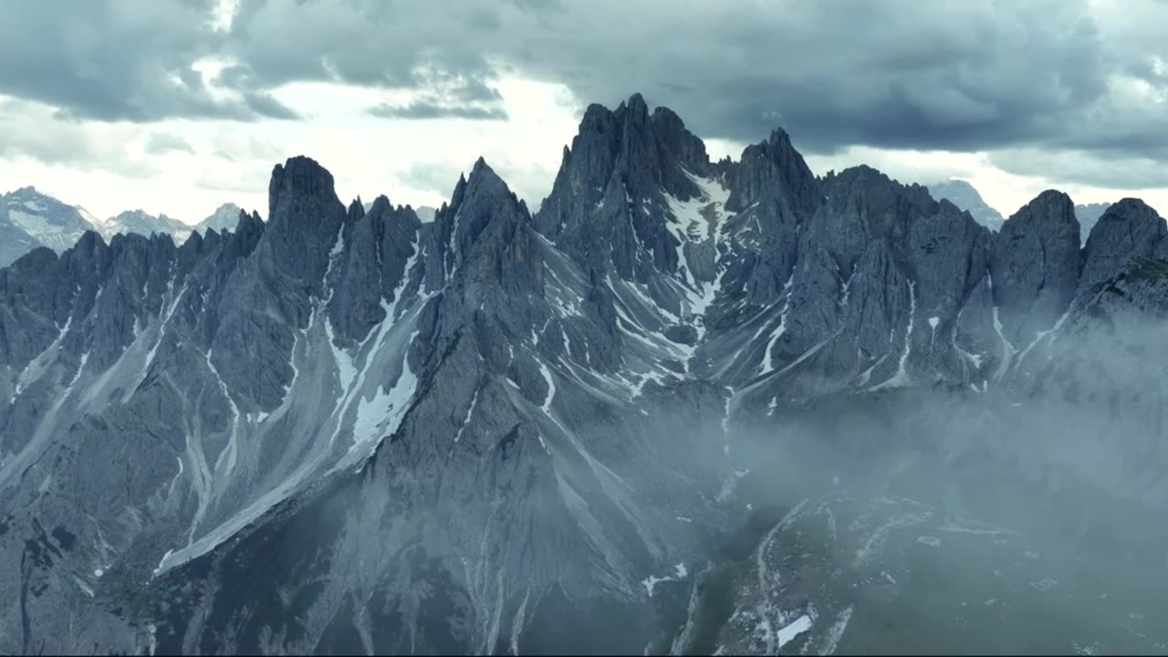 Outdoor aerial shot, snowy view of the highest peak in the Rocky Mountains, USA.